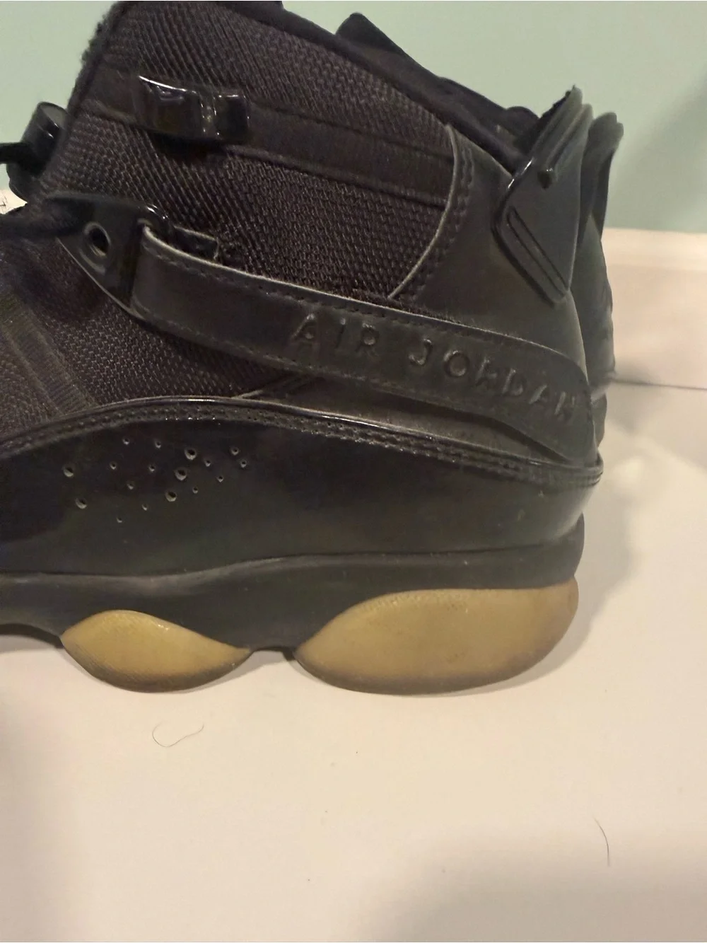 Air Jordan Men's Black High-Top Sneakers with Gum Outsole size 10.5